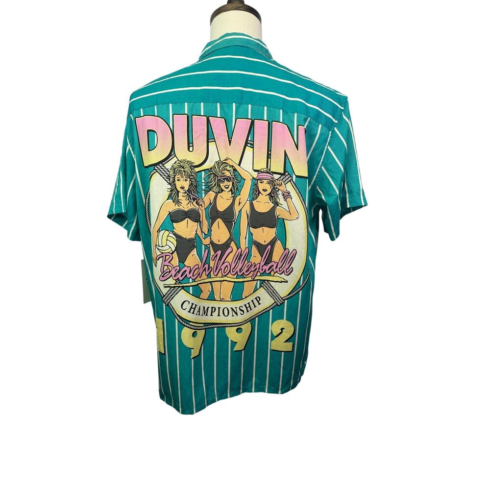 DUVIN beach volleyball blue BUTTONUP NWT size medium